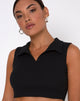 Immagine di Guaco Crop Top a costine nero
