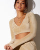 Immagine di Guan Crop Top in velluto a costine Tan