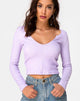 Immagine di Guanelle Top in Rib Lilac