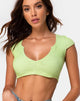 Immagine di Guanna Crop Top in Rib Lime