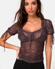 Immagine di Guinevre Top in maglia leopardata Rar