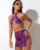 immagine di Gumia Mini Skirt in Tropical Rave Pink