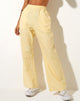Immagine dei pantaloni Yara in percalle giallo limone