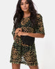 Immagine di Harlow Dress in Lime Animal Flock