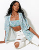 Immagine di Camicia hawaiana in blu flower power