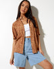 Immagine di Camicia hawaiana in marrone marmorizzato fluido