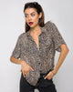 Immagine della camicia hawaiana in rar leopardo marrone