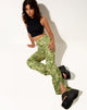 Immagine di Heny - Pantalone svasato in fiore sfumato