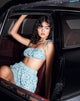Immagine di Hepsie Crop Top in Flower Power Blu