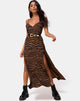 Immagine di Hime Maxi Dress in Animal Drip Brown
