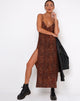 Immagine di Hime Maxi Dress in Ditsy Leopard Orange