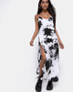 Immagine di Hime Maxi Dress in Mono Tie Dye Nero e Bianco