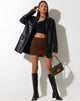 Immagine di Ima Mini Gonna in Twill Marrone Cacao