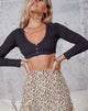 Immagine di Gato Crop Top a costine nero