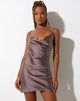 immagine di Iza Slip Dress in acciaio satinato
