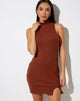 Immagine di Jamaika Mini Dress in Rib Chocolate