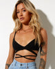 Immagine di Jamaria Bralette Top in Rib Nero