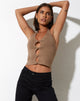 immagine di Jarisya Cutout Top in Lycra Argento Visone