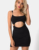 Immagine di Jasby Bodycon Dress in nero con gancio d'argento