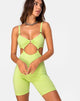 Immagine di Jaso Cutout Unitard in Lime