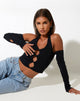immagine di Jayne Crop Top in lycra nero
