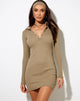 Immagine di Jeelo Bodycon Dress in Rib Eucalyptus