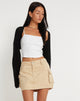 immagine di Jeng Mini Skirt in Twill Suede Tan