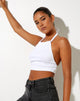 Immagine di Jica Crop Top a coste bianco
