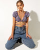Immagine di Jiena Crop Top in fiore di lilla