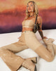 Immagine di Jola Crop Top in PU Tan Cream