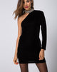 Immagine di Kaido One Shoulder Bodycon Dress in Velvet Diamond Black