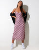 IMMAGINE DEL Maxi Abito Kalana in Rosa Sfumato Check
