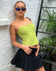 immagine di Kansa Corset Top in verde pera con punto bianco