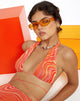 Immagine di Motel X Barbara Kristoffersen Katara Crop Top in 70s Ripple Tangerine