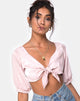 Immagine di Kavida Crop Top in raso Dusty Rose