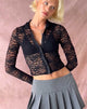 immagine di Kawai Button Up Top in pizzo nero