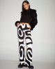 Pantalone Zoetry in bianco e nero con volute optical