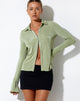 IMMAGINE DELLA CAMICIA Keani in crepe verde mare