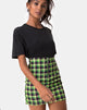 Immagine di Kimber Gonna Bodycon in verde e viola Check
