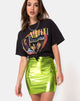 Immagine della gonna Kimmy in verde metallizzato
