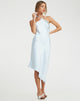 immagine di Kimora Midi Dress in raso blu ghiaccio