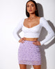Immagine di Kinnie Mini Skirt in Love Bloom Flock Lilac