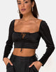 Immagine di Laman Crop Top in raso nero