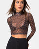Immagine di Lara Crop Top in maglia leopardata