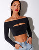 Immagine di Leja Crop Top in Polycrepe Nero