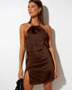 Immagine di Lemier Mini Dress in Satin Rich Brown