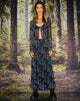 immagine di Rindu Midi Skirt in Butterfly Vine Flock Blu