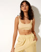 Immagine di Letha Crop Top in Rib Custard