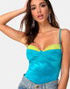 Immagine di Letta Corpetto in Aqua con Pizzo Lime