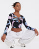immagine di Licora Crop Top in viola astratto